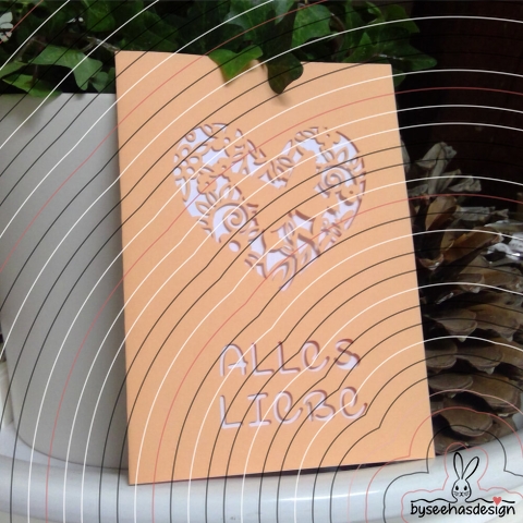 Karte Herz Plotterdatei SVG DXF